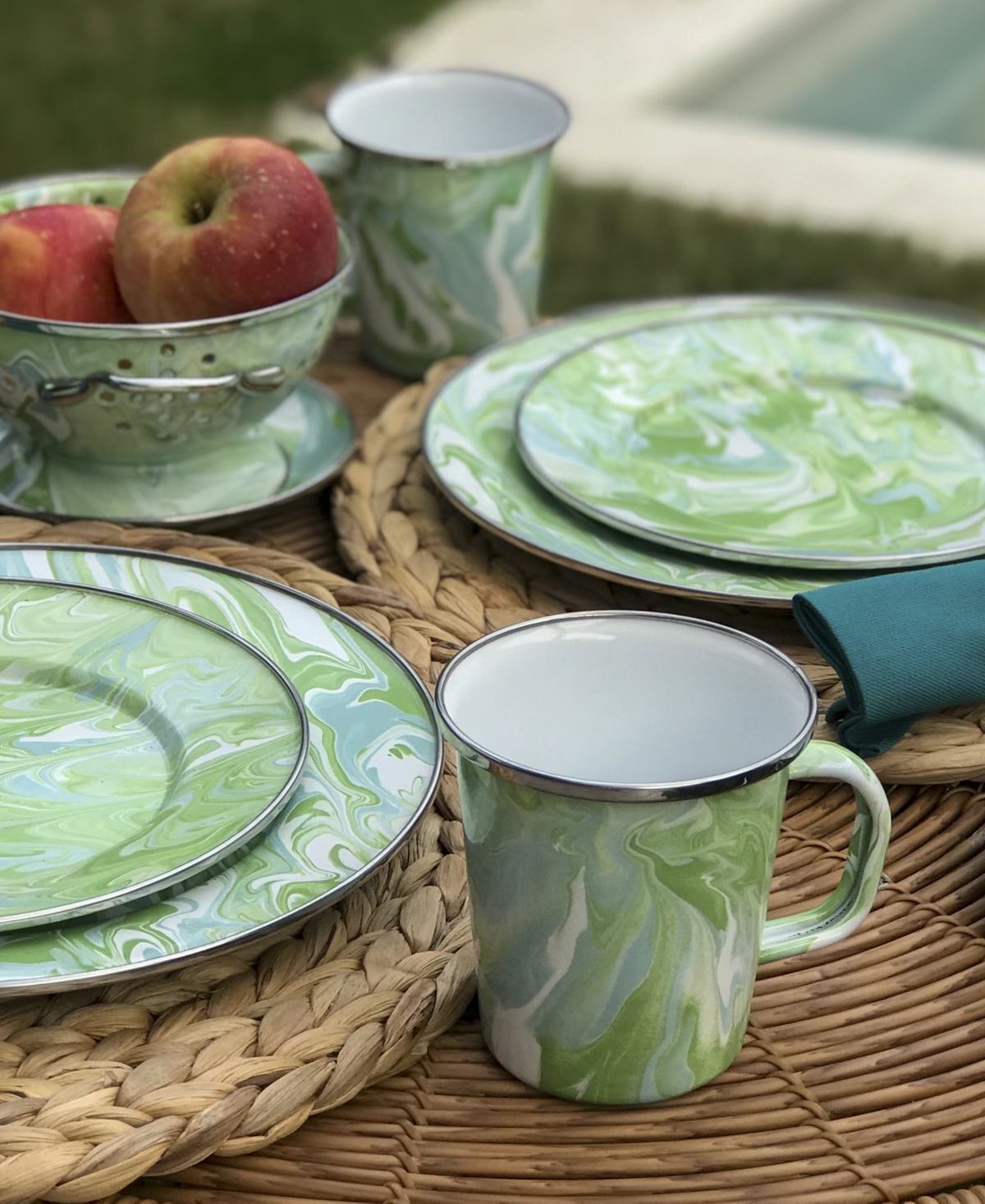 Golden Rabbit Modern Monet Latte Mugs, Set Of 4 In Multi
