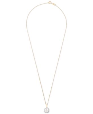 3-Pc. Set Cultured Freshwater Pearl (6-7mm) & Diamond Accent Pendant Necklace, Earrings, and Ring in 14k Gold-Plated Sterling Silver