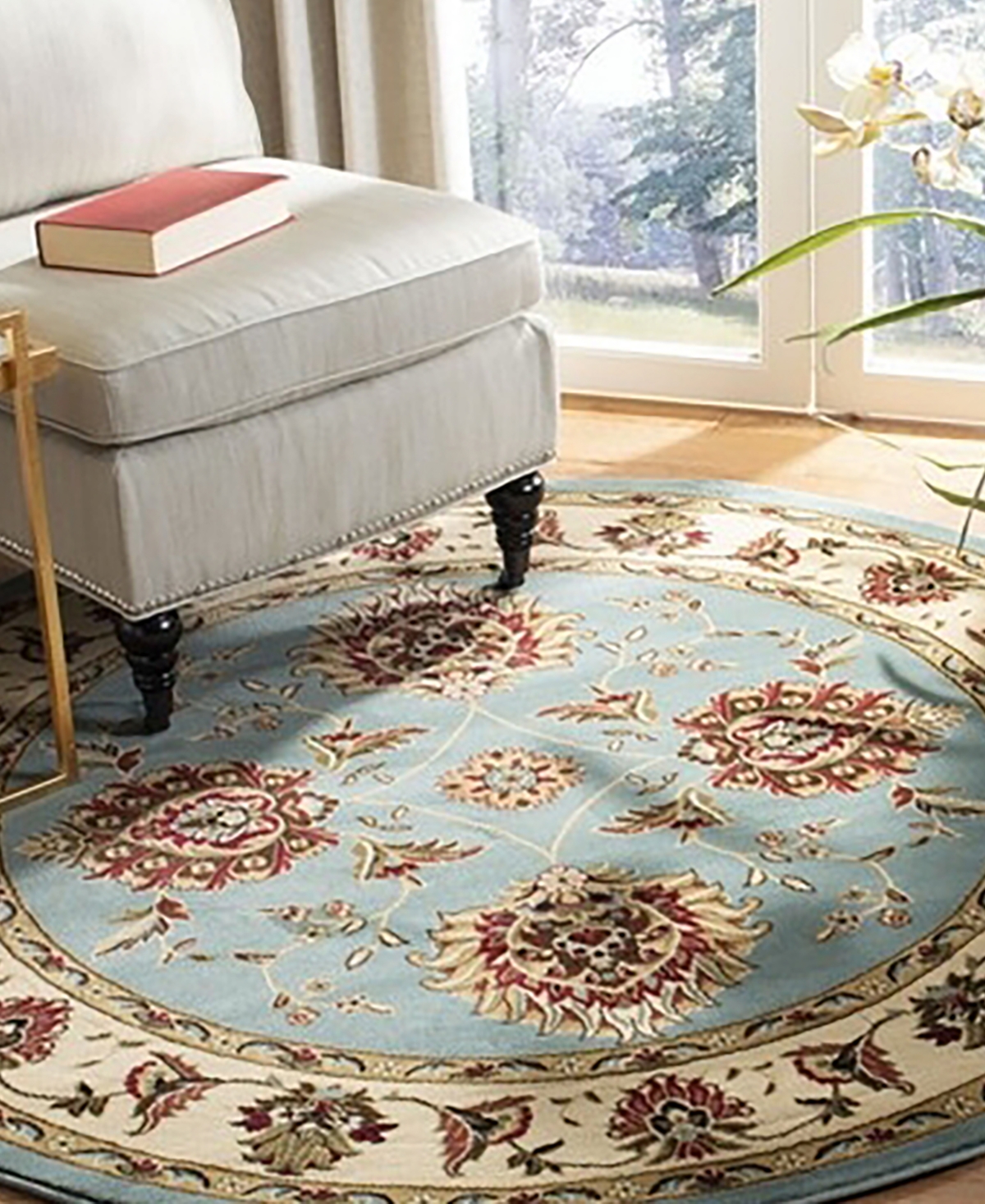 Safavieh Lyndhurst LNH555 Blue and Ivory 5'3