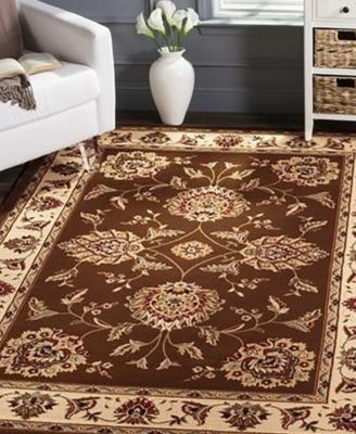 Lyndhurst LNH555 Brown and Ivory 8' x 11' Area Rug