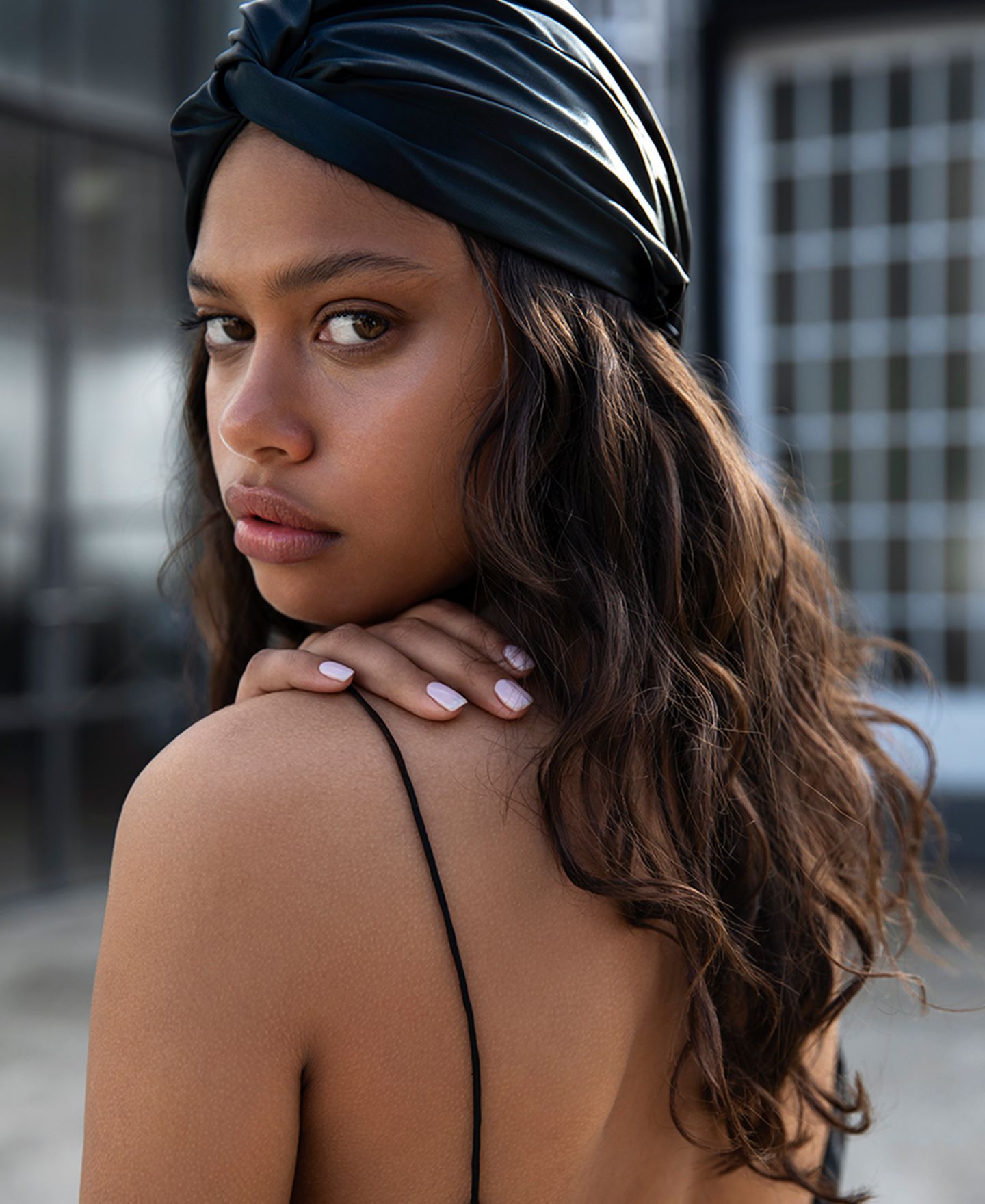Женские аксессуары Slip Pure Silk Turban, цвет: Чёрный — фото 3
