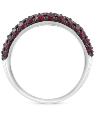 EFFY&reg; Ruby Cluster Dome Ring (1-3/4 ct. t.w.) in Sterling Silver (Also available in Pink Sapphire & Sapphire)