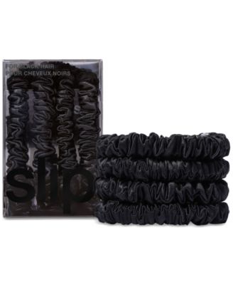 4-Pc. Pure Silk Back-to-Basics Skinny Scrunchies Set