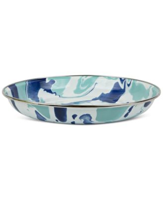 Lagoon Enameled Steel Pasta Plates, Set of 4