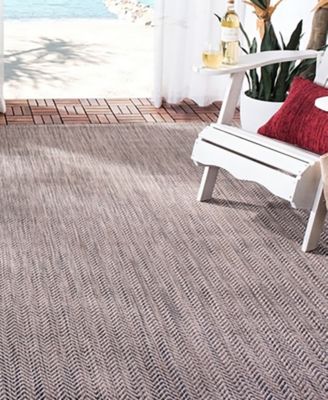Courtyard CY8022 Brown and Beige 8' x 11' Sisal Weave Outdoor Area Rug