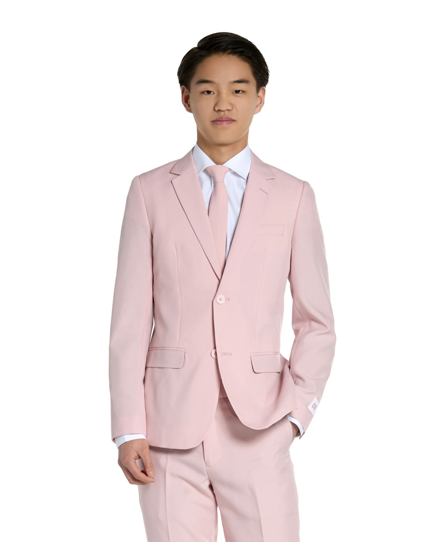 Брюки OppoSuits Lush Blush 3-Piece Suit Including Blazer, Pants and Clip-On-Tie для мальчиков, цвет: Розовый — фото 3