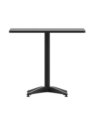 31.5'' Square Aluminum Indoor-Outdoor Table With Base