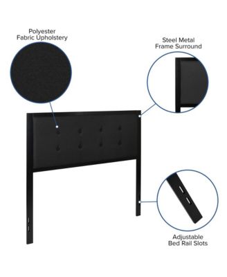 Camden Full Headboard Upholstered Button Tufted Headboard With Metal Frame And Adjustable Rail Slots