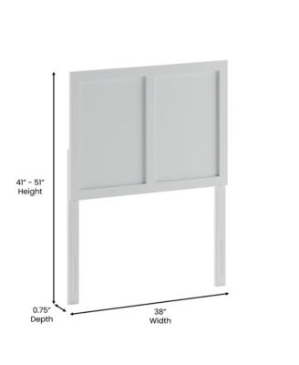 Grady Twin Raised Panel Wooden Adjustable Headboard Only