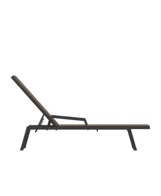 Braelin Textilene Adjustable 5 Position Patio Chaise Lounge With Armrests And Metal Frame