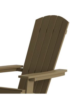 Set Of 4 Riviera Poly Resin Folding Adirondack Lounge Chair - All-Weather Indoor/Outdoor Patio Chair