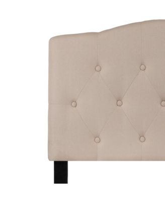 Arched Twin Button Tufted Upholstered Headboard