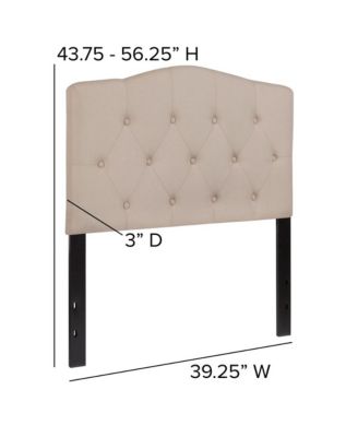 Arched Twin Button Tufted Upholstered Headboard