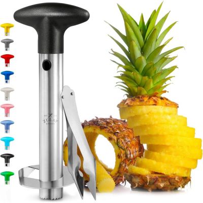 Heavy Duty 2pc Pineapple Corer & Slicer Set – Includes Eye Removal Tool with Reinforced Blade