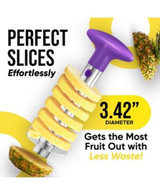 Heavy Duty 2pc Pineapple Corer & Slicer Set – Includes Eye Removal Tool with Reinforced Blade