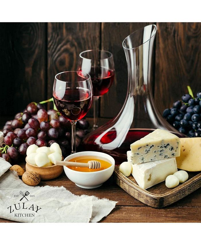 Zulay Kitchen Crystal Red Wine Decanter 100 Hand Blown LeadFree