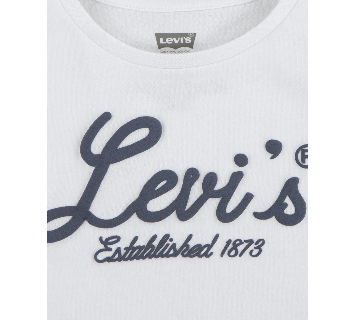 Levi's Big Girls Script Logo Graphic T-shirt In White