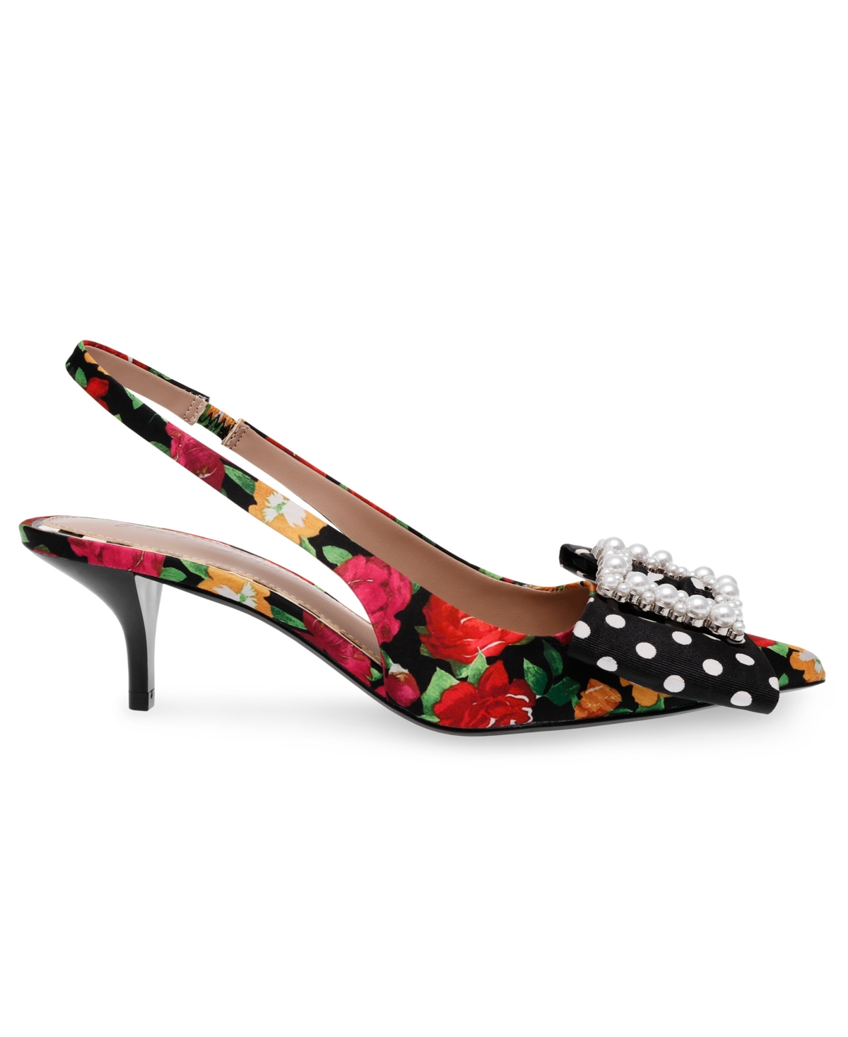 Betsey Johnson Birdie Floral Slingback Bow Pumps