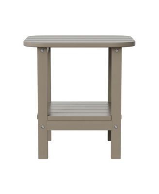 Nassau 2-Tier Adirondack Side Table, All-Weather Hdpe Indoor/Outdoor Accent Table