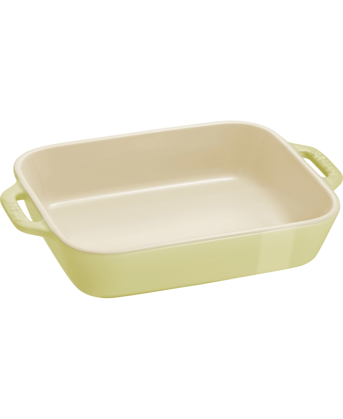 Staub Ceramic Rectangular Baking Dish 2-piece Set In Lemon
