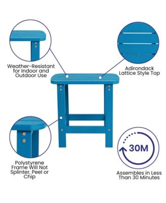 Riviera Poly Resin Indoor/Outdoor All-Weather Adirondack Side Table