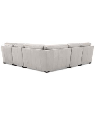 Radley 113" 5-Pc. Leather Wedge L Shape Modular Sectional, Created for Macy's