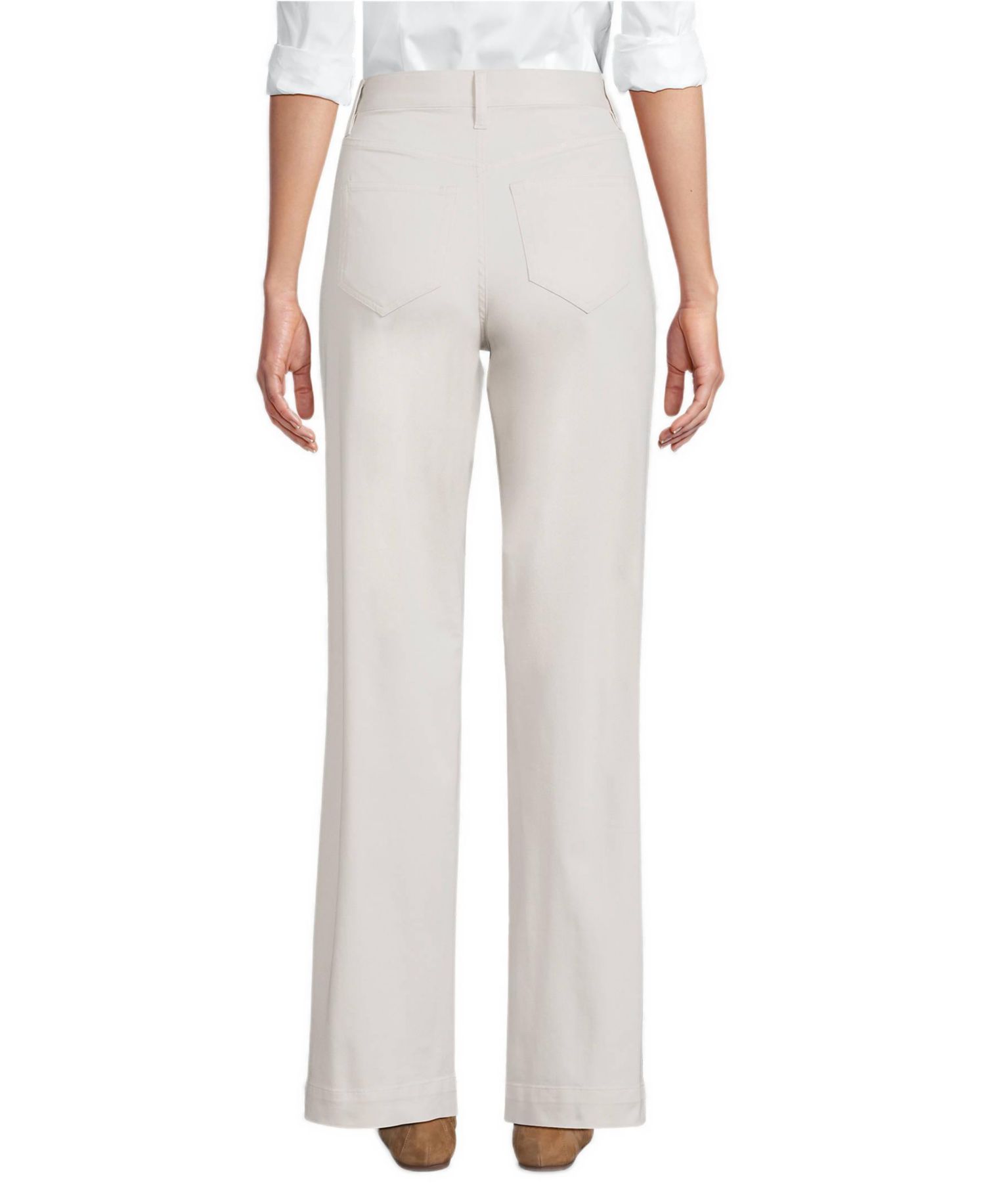 Women's High Rise 5 Pocket Wide Leg Chino Pants