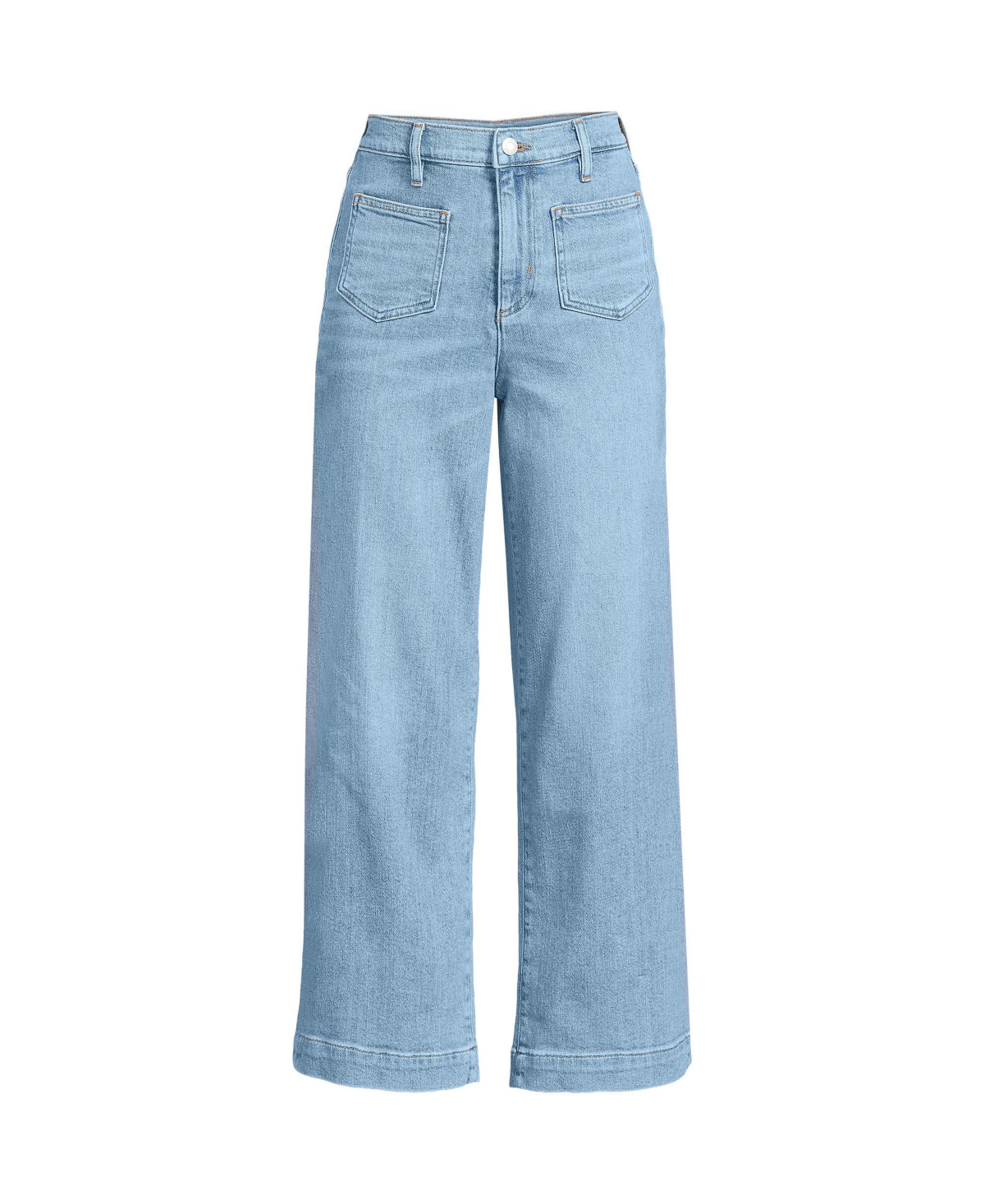 Women's Denim High Rise Patch Pocket Crop Jeans - River rinse