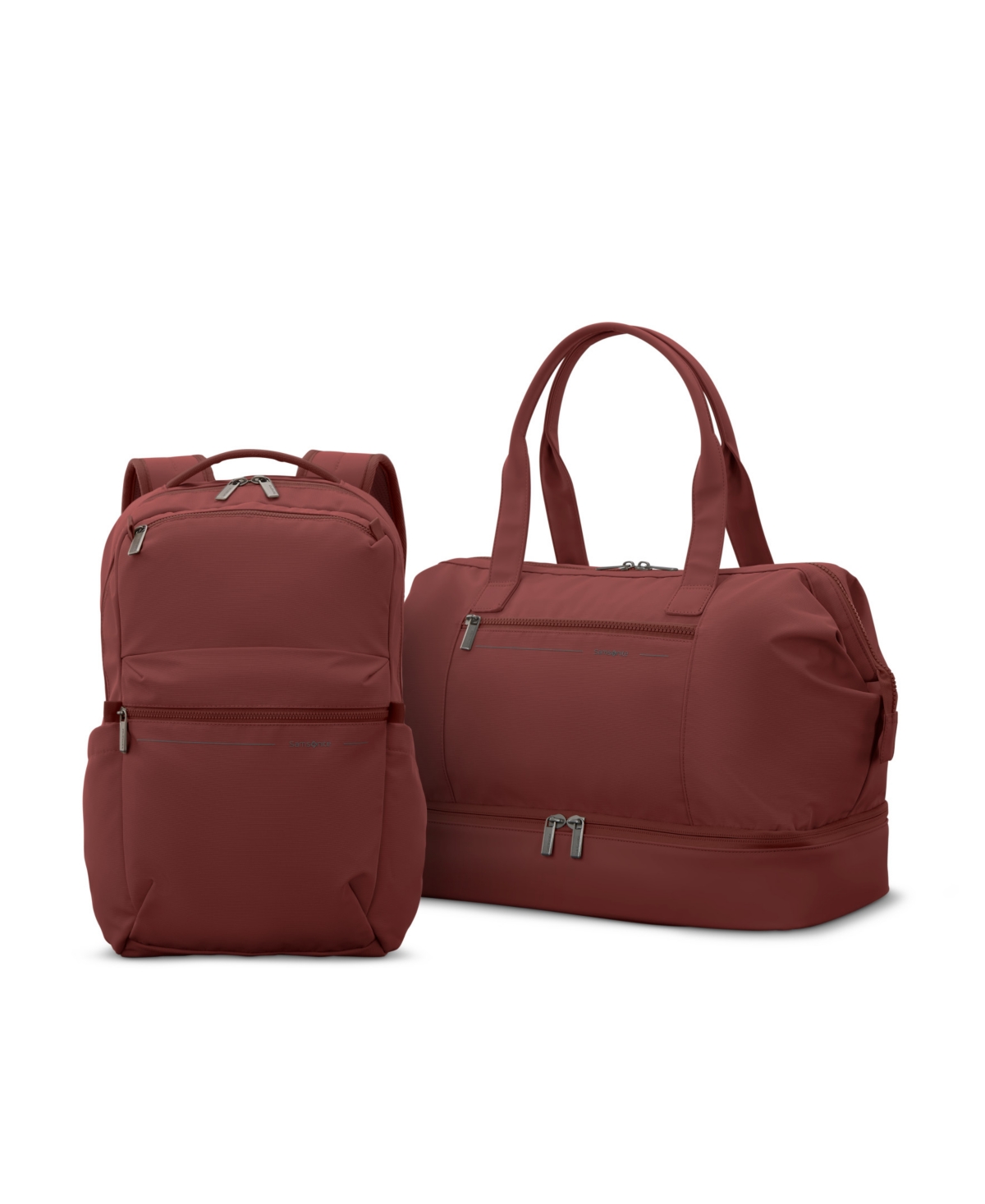 Samsonite Better Than Basics Drop Bottom Weekender Duffle In Red