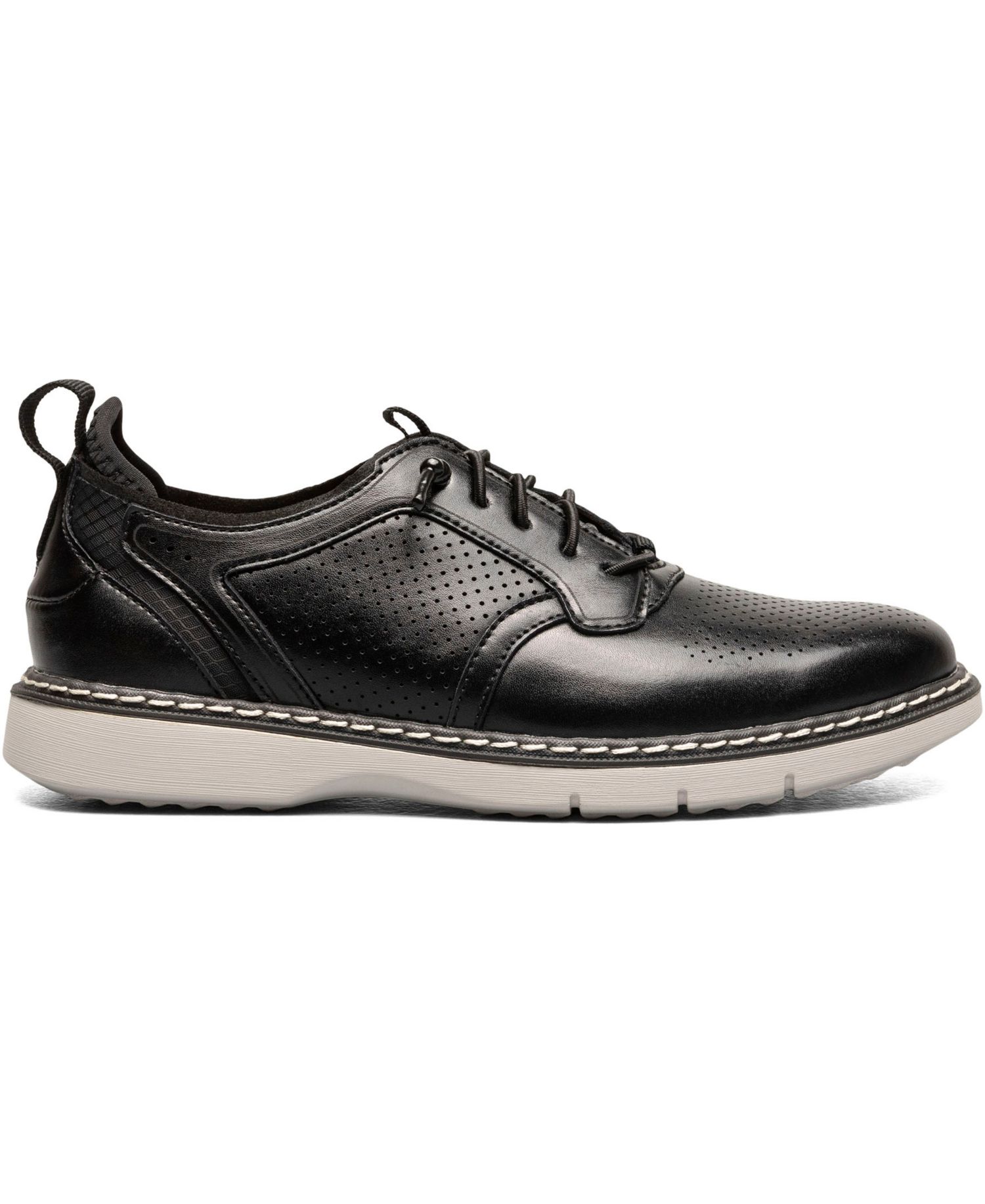 Little and Big Boys Sync Plain Toe Elastic Lace Up Dress Shoe