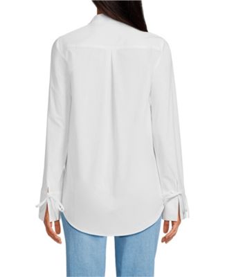Women's Poplin Tie Sleeve Shirt