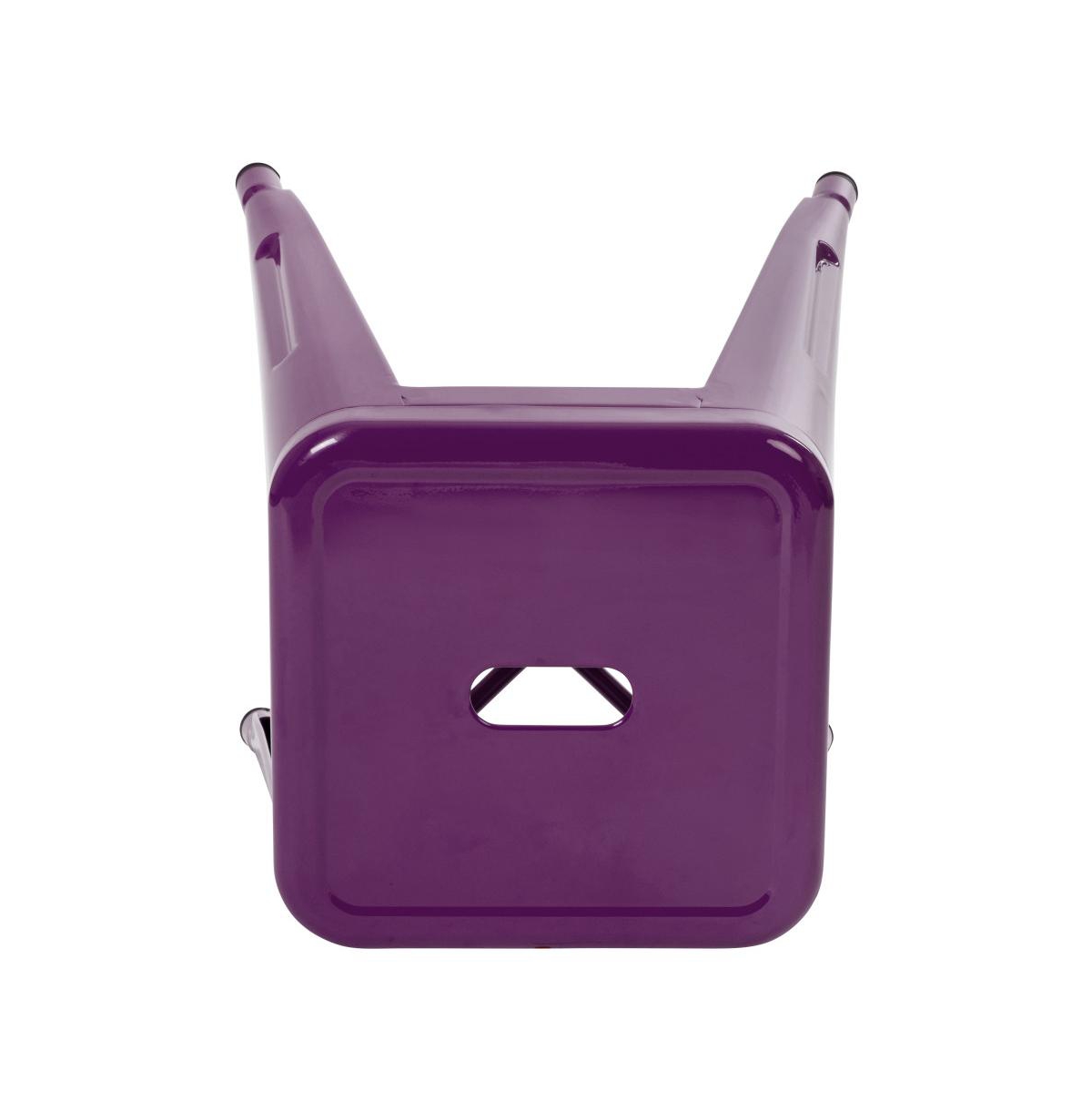 Merrick Lane Set Of 4 Sloane High Backless Stacking Dining Stools With Durable Metal Frame