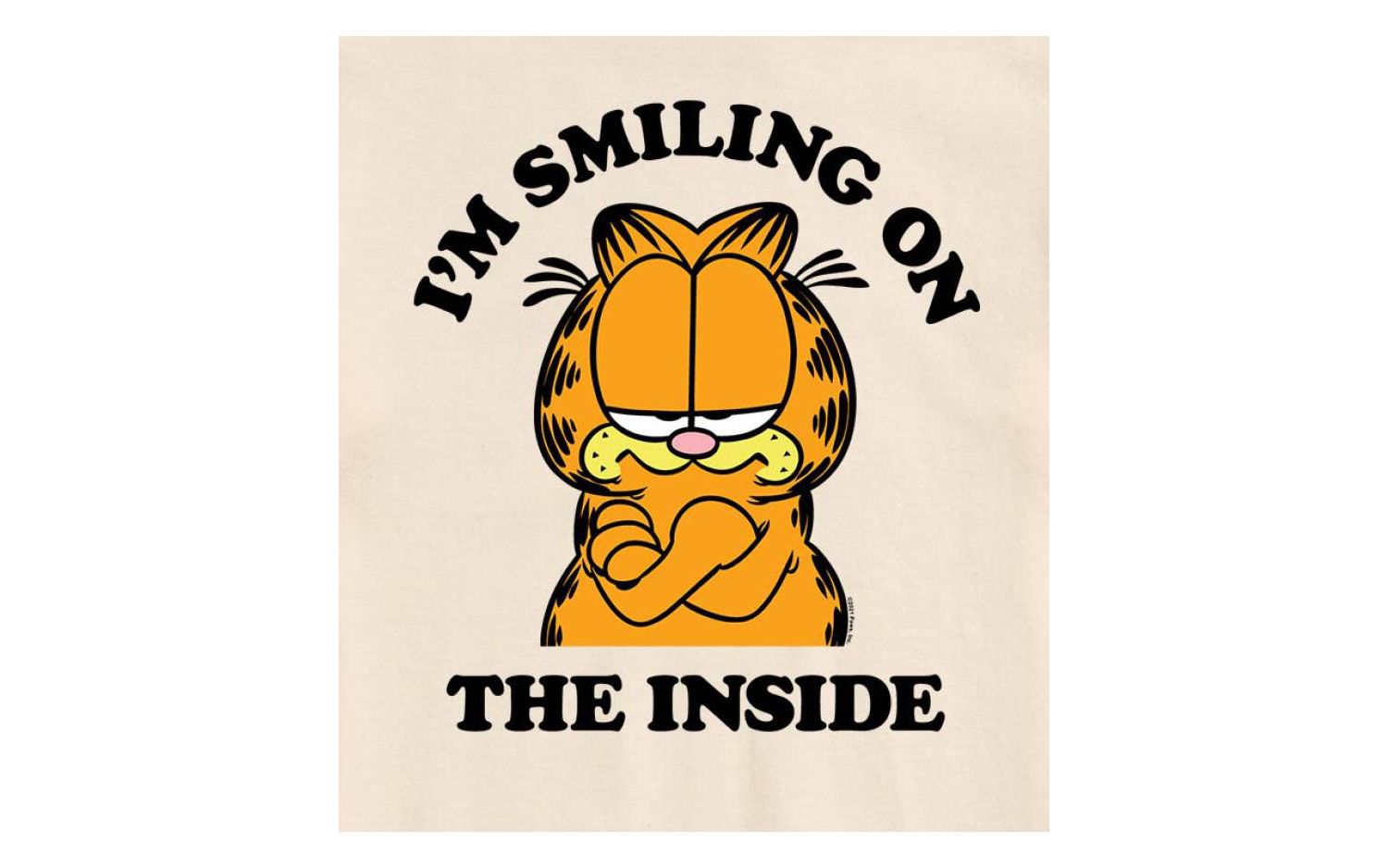 Hybrid Apparel Garfield Smiling Mens Short Sleeve Tee