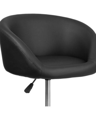 Valencia Bucket Seat Bar And Dining Stool Modern Stool With 360 Swivel, Adjustable Height And Metal Footrest