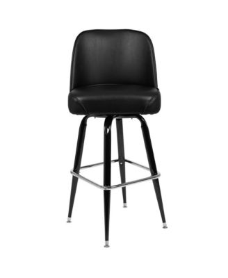 1-Piece Barstool, Metal Frame, Swivel Bucket Seat with High Backrest, Modern Design, Bar Stool