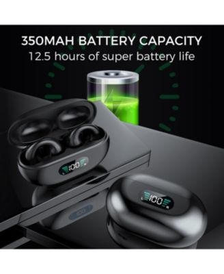 Clip-On/Open Ear-Buds-Comfortable, Bluetooth 5.3, 350mAh/18Hr Playtime