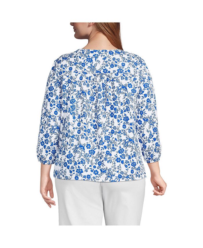 Lands' End Plus Size Slub Top Macy's
