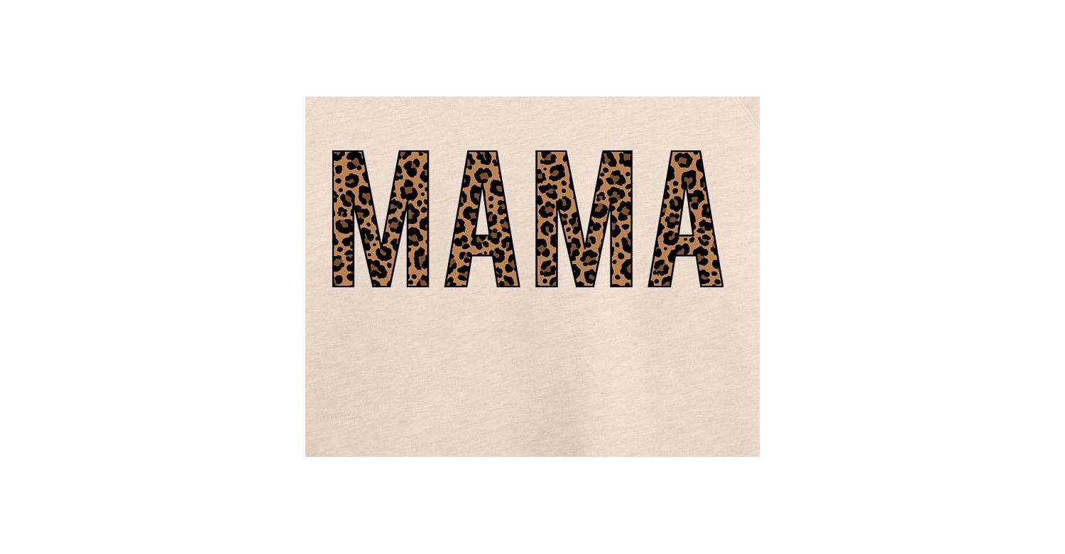 Women's Trendy Plus Size Mama Cheetah Graphic Pullover