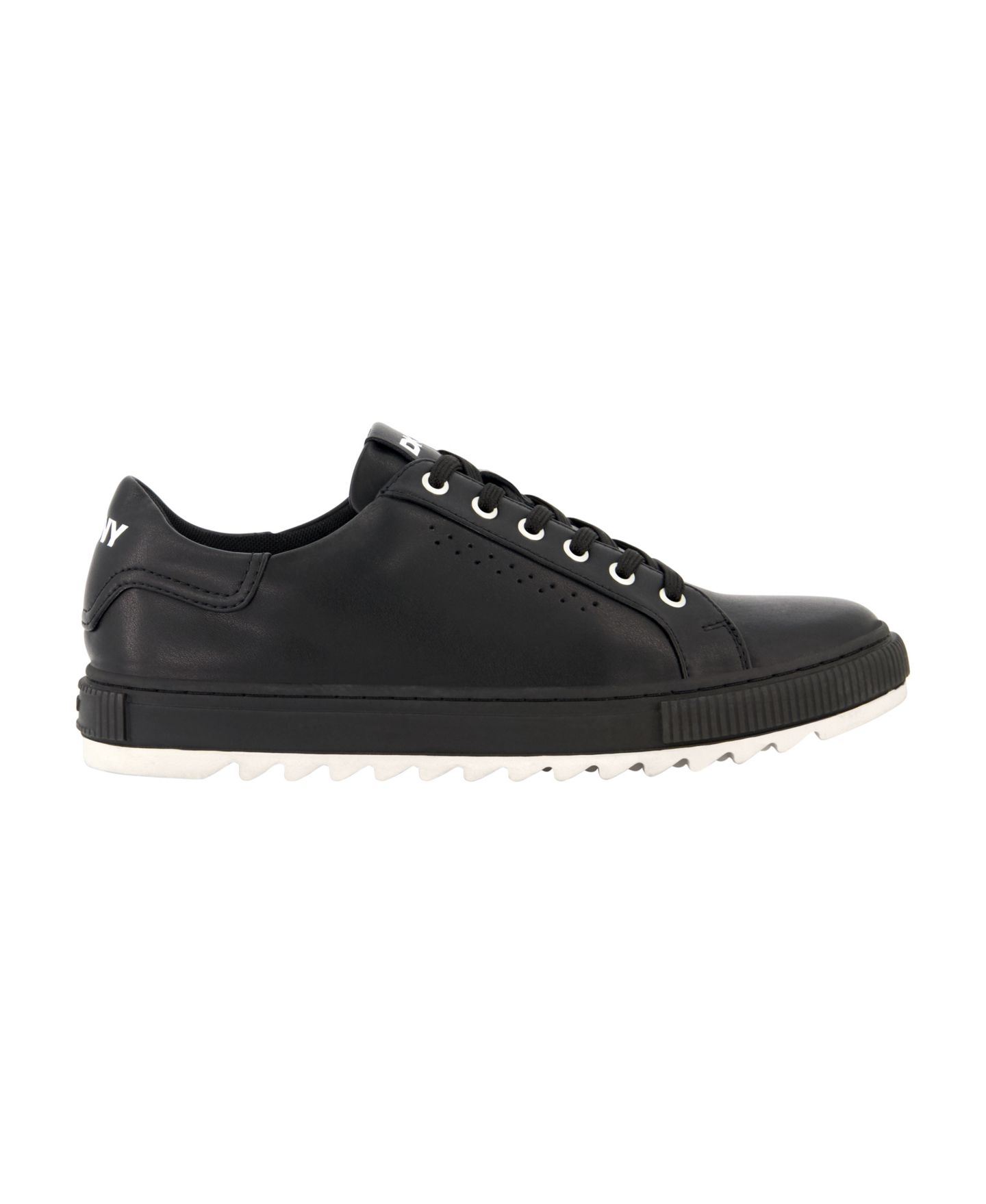Мужские кроссовки DKNY Smooth Leather Sawtooth Sole, цвет: Чёрный — фото 2