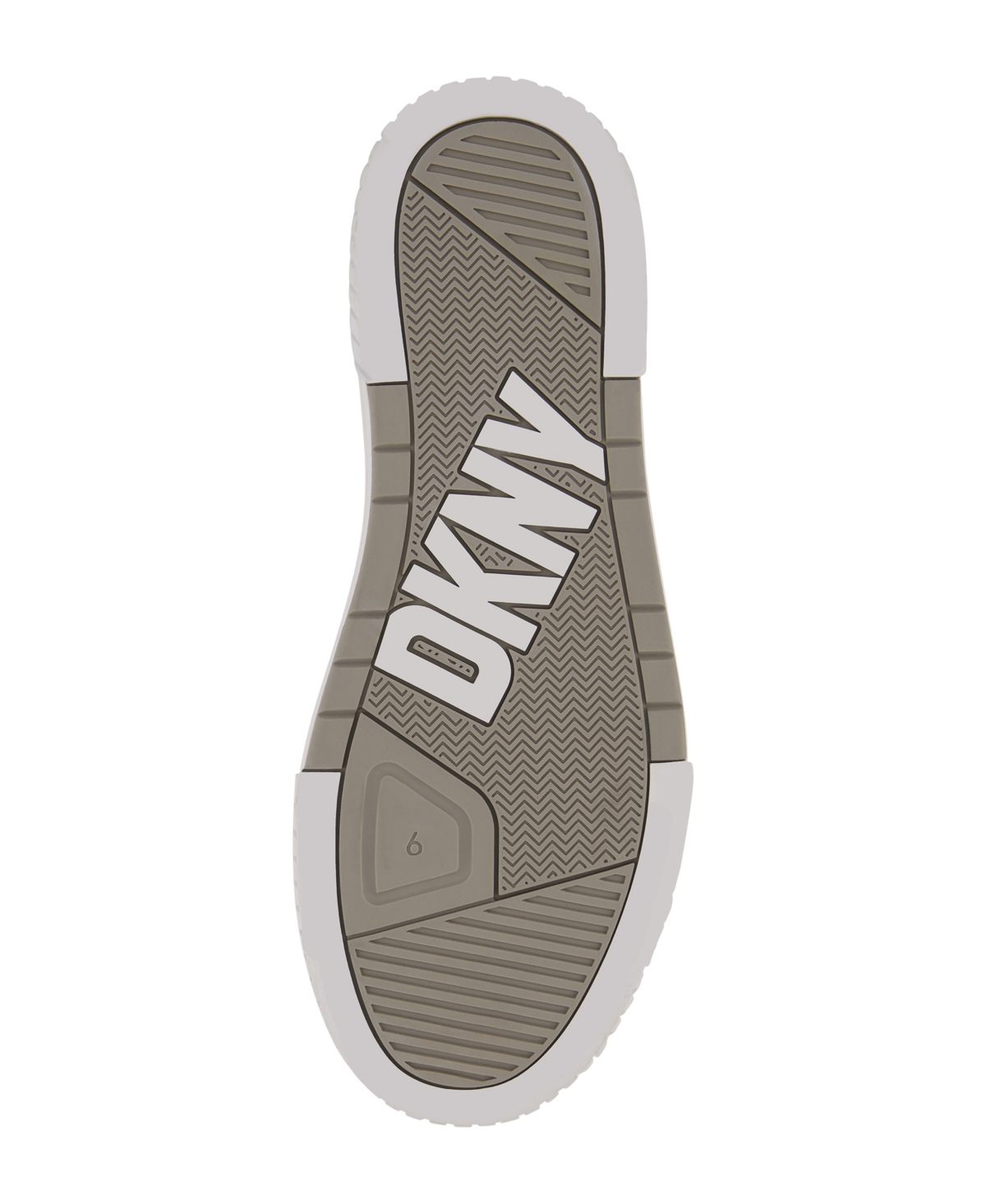 Shop Dkny Men's Side Logo Perforated Two Tone Branded Sole Racer Toe Sneakers In Grey