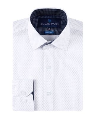 Men's Geometric Performance Stretch Button Down Dress Shirt