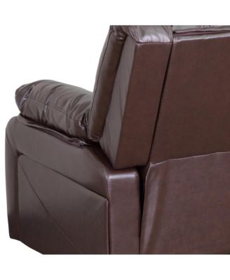 Recliner With Bustle Back And Padded Arms