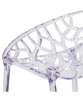 4 Pack Transparent Stacking Side Chair