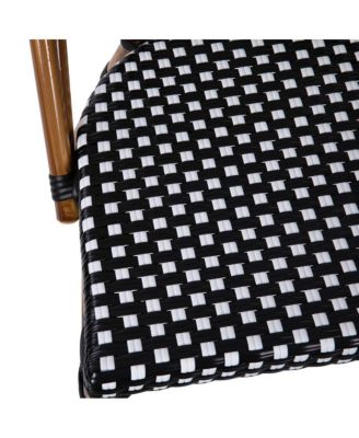 Sacha Stacking Bistro Chair With Pe Seat And Back And Aluminum Frame For Indoor/Outdoor Use