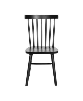 Torrin Set Of Two Premium Solid Wood Spindle Back Dining Chairs With Saddle Seats And Floor Protectant Felt Pads