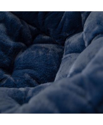 Io Kid'S Folding Saucer Chair With Cozy Faux Fur Upholstery And Metal Frame For Playroom, Bedrooms, Nursery And More