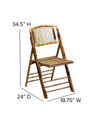 2 Pc. Set Bamboo Wood Folding Chairs – Event & Patio Seating