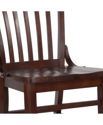 School House Back Wooden Restaurant Dining Chair