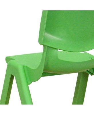4 Pack Plastic Stackable Pre-K/School Chairs With 10.5"H Seat