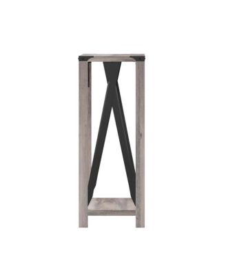 Green River Modern Farmhouse Engineered Wood Sofa Table And Powder Coated Steel Accents